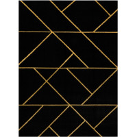 Kusový koberec Emerald geometric 1012 black and gold