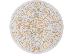 Kusový koberec Twin-Wendeteppiche 105797 Ochre kruh – na ven i na doma