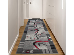 Běhoun TAPIS Modern - šedý/červený