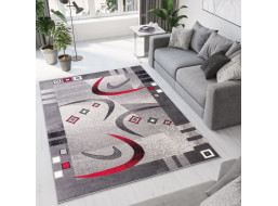 Kusový koberec TAPIS Modern - šedý/červený