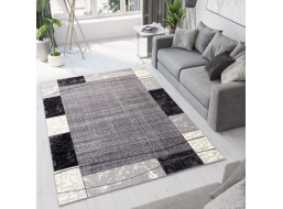 Kusový koberec TAPIS Tiles - tmavě šedý