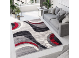 Kusový koberec TAPIS Grace - šedý/červený