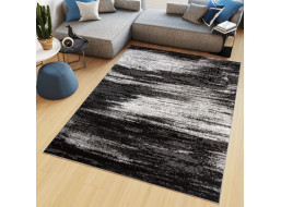Kusový koberec MAYA Fog - šedý/černý