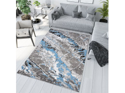 Kusový koberec MAYA Marble - modrý/šedý