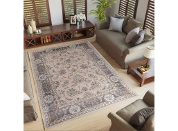 Kusový koberec COLORADO Leaves - světle béžový