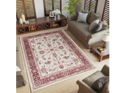 Kusový koberec COLORADO Rim - bílý/červený