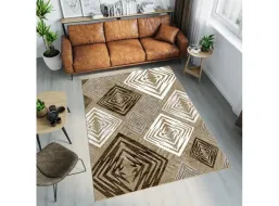 Kusový koberec TANGO Rhombus - béžový/hnědý