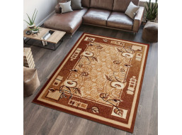 Kusový koberec ATLAS Spirals - béžový/hnědý