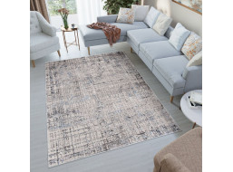 Kusový koberec CHARLESTON Lines - šedý/modrý