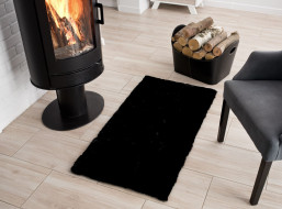 Kusový koberec RABBIT FUR - imitace králičí kožešiny - černý