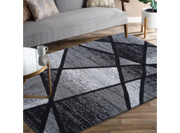 Kusový koberec HASTE Geometrie - černý