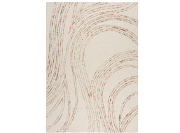 Kusový koberec Memphis Abstract Swirl Natural/Orange