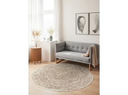Kusový koberec Gloria Cavallo Creme Beige kruh