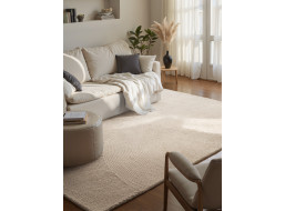 Kusový koberec Eleni - přírodní bílá