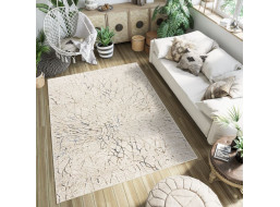 Kusový koberec HERA Roots - krémový/hnědý