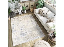 Kusový koberec HERA Classic - krémový/modrý