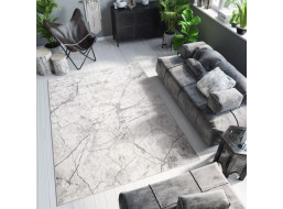 Kusový koberec LYDIA Marble - světle šedý/šedý