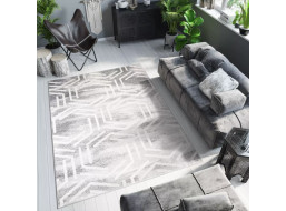 Kusový koberec LYDIA Hexa - šedý/krémový