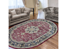 Kusový koberec NOBLE ornament oval - červený