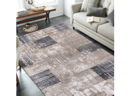 Kusový koberec PANNE squares - odstíny hnědé