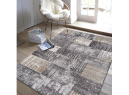 Kusový koberec PANNE squares - odstíny šedé