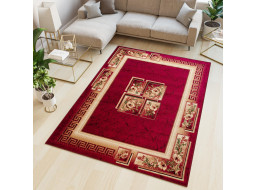 Kusový koberec ATLAS quatro - červený/béžový, 160x220 cm