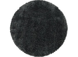 Kusový koberec Fluffy Shaggy 3500 grey circl, průměr 80 cm