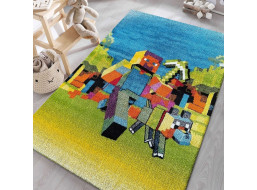 Dětský koberec Panáček Steve - oranžový