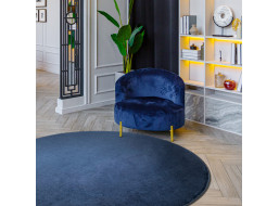 Kusový koberec Visco Rabbit Dark blue 10 kruh