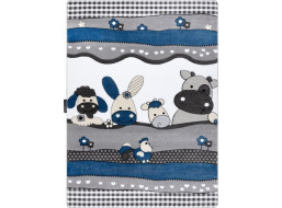 Dětský kusový koberec Petit Farm animals blue, 120x170 cm