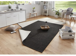 Kusový oboustranný koberec Twin 103096 black creme