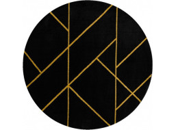 Kusový koberec Emerald geometric 1012 black and gold kruh