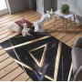 Kusový koberec BLACK and GOLD Triangles - černý/zlatý