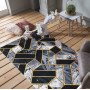 Kusový koberec BLACK and GOLD Tiles - černý/zlatý
