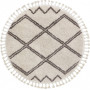 Kusový koberec Berber Asila cream and brown kruh