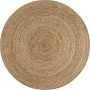 Kusový koberec Capri Jute Natural/Blue kruh