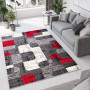 Kusový koberec TAPIS Retro - šedý/červený