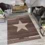 Moderní kusový koberec MAROKO - CENTER STAR hnědý L916A