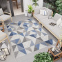 Kusový koberec AVENTURA Geometric - šedý/modrý