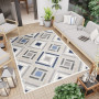 Kusový koberec AVENTURA Tiles - krémový/modrý