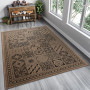 Sisalový PP koberec TILES - hnědý/černý