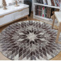 Kusový koberec PANNE mandala circle - odstíny béžové