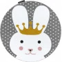 Dětský kusový koberec Petit Bunny grey kulatý