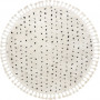Kusový koberec Berber Syla B752 dots cream kruh