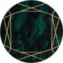 Kusový koberec Emerald 1022 green and gold kruh