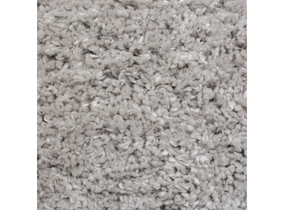 Kusový koberec Shaggy Teddy Grey kruh