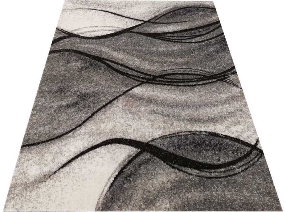 Kusový koberec PANNE vlny - odstíny šedé