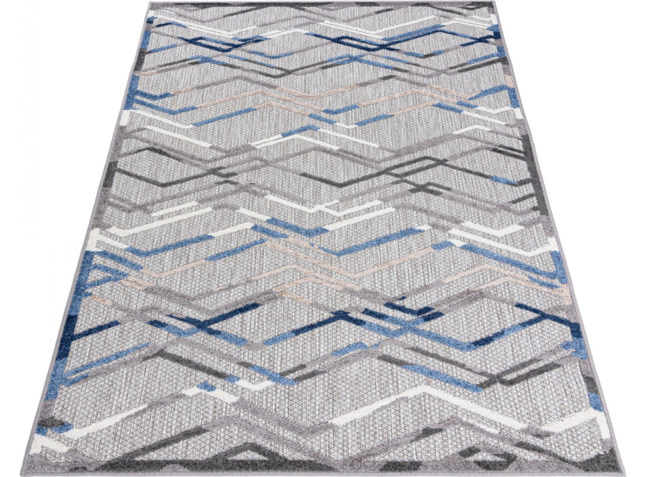 Kusový koberec AVENTURA Pattern - šedý/modrý