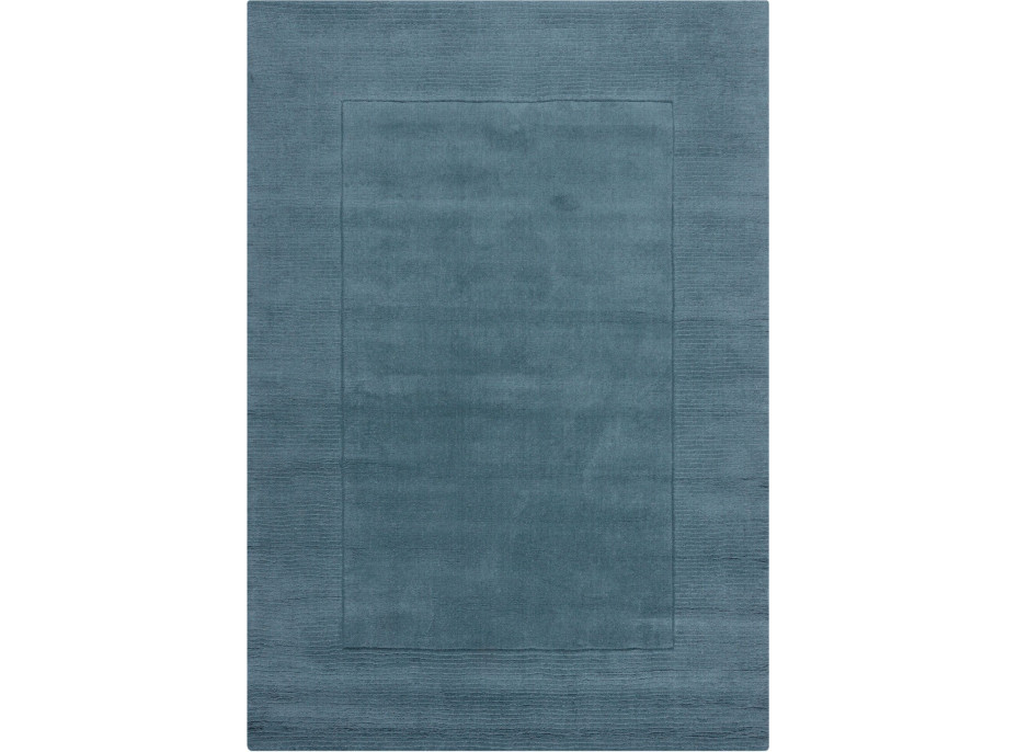 Kusový ručně tkaný koberec Tuscany Textured Wool Border Blue