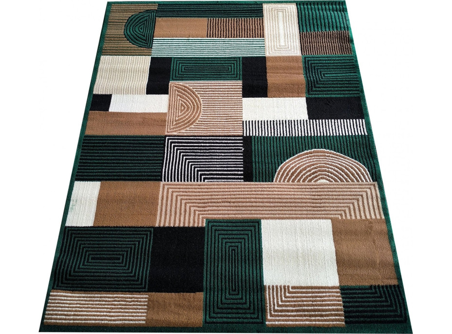 Kusový koberec ALPHA Abstract - zelený